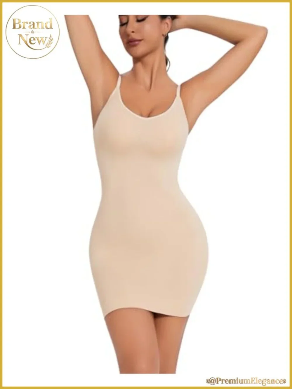 Women's Strapless Tummy Control Shapewear Slip for Under Dresses